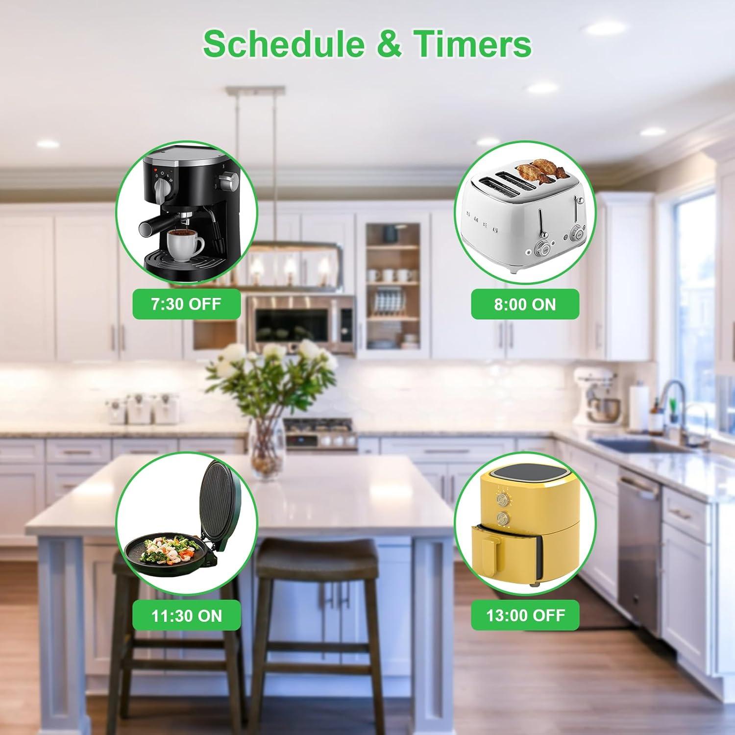 Enchufe Inteligente Filotimo WiFi 4 Salidas Control Remoto