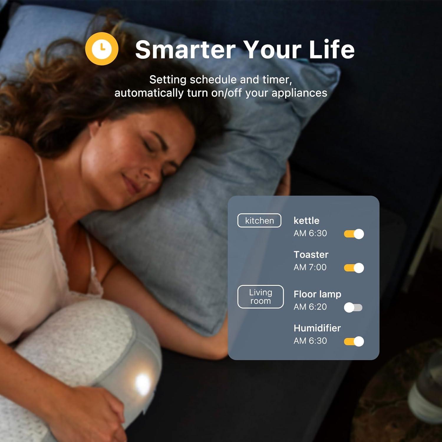 Enchufe Inteligente M3 ThirdReality Paquete de 4, 15A, WiFi