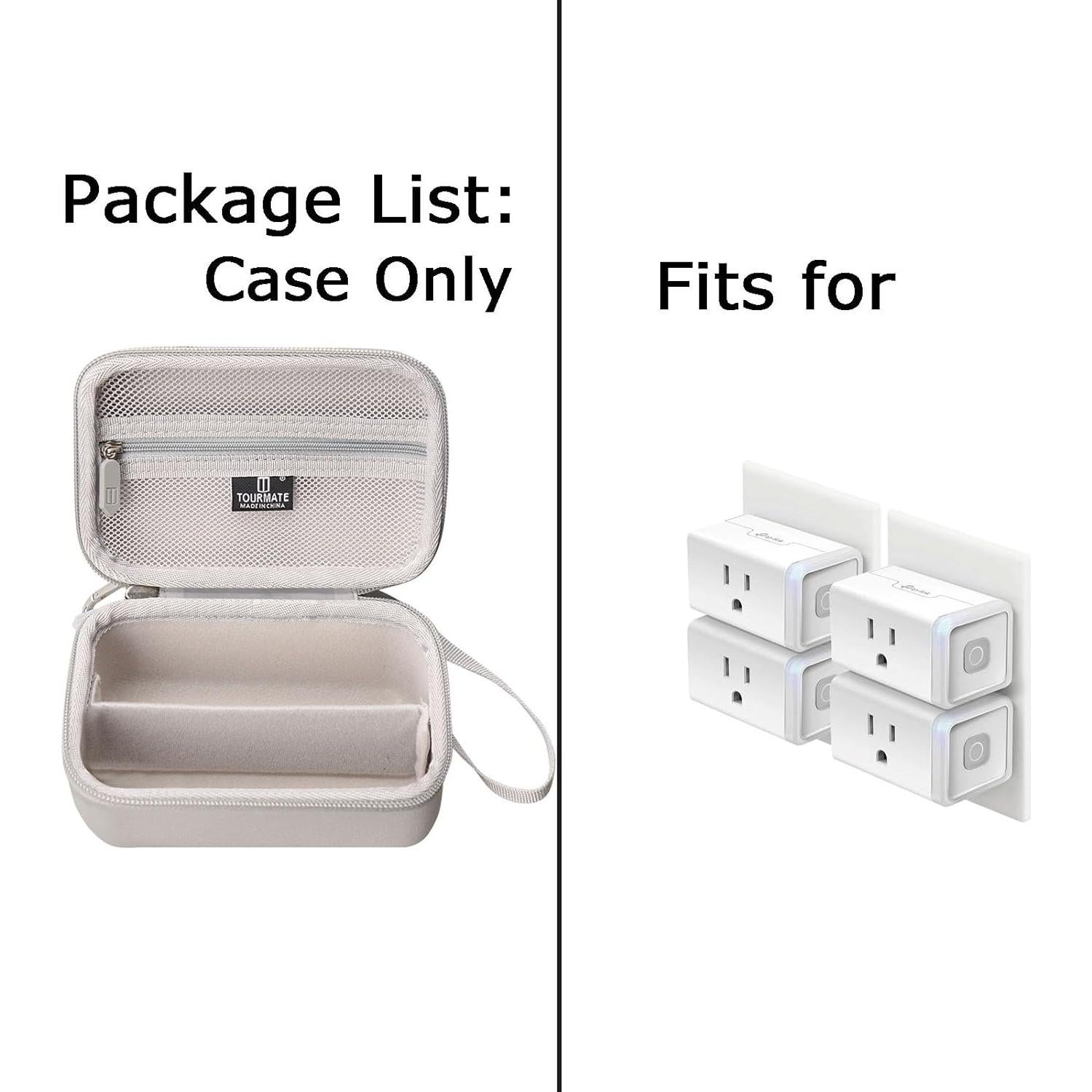 Funda Dura de Almacenamiento Tourmate para Enchufe Inteligente HS103P4