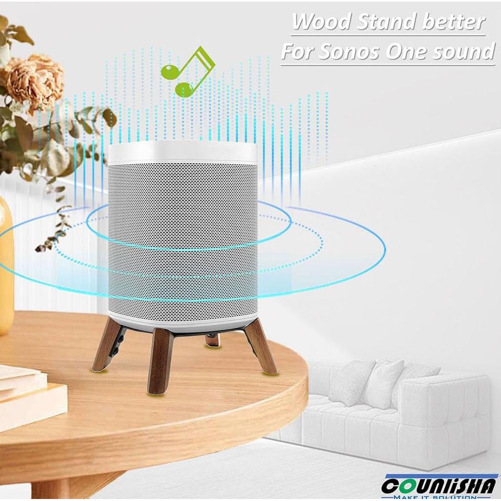 Soporte de Madera Real Yotommi para Sonos One Gen2 y Play:1