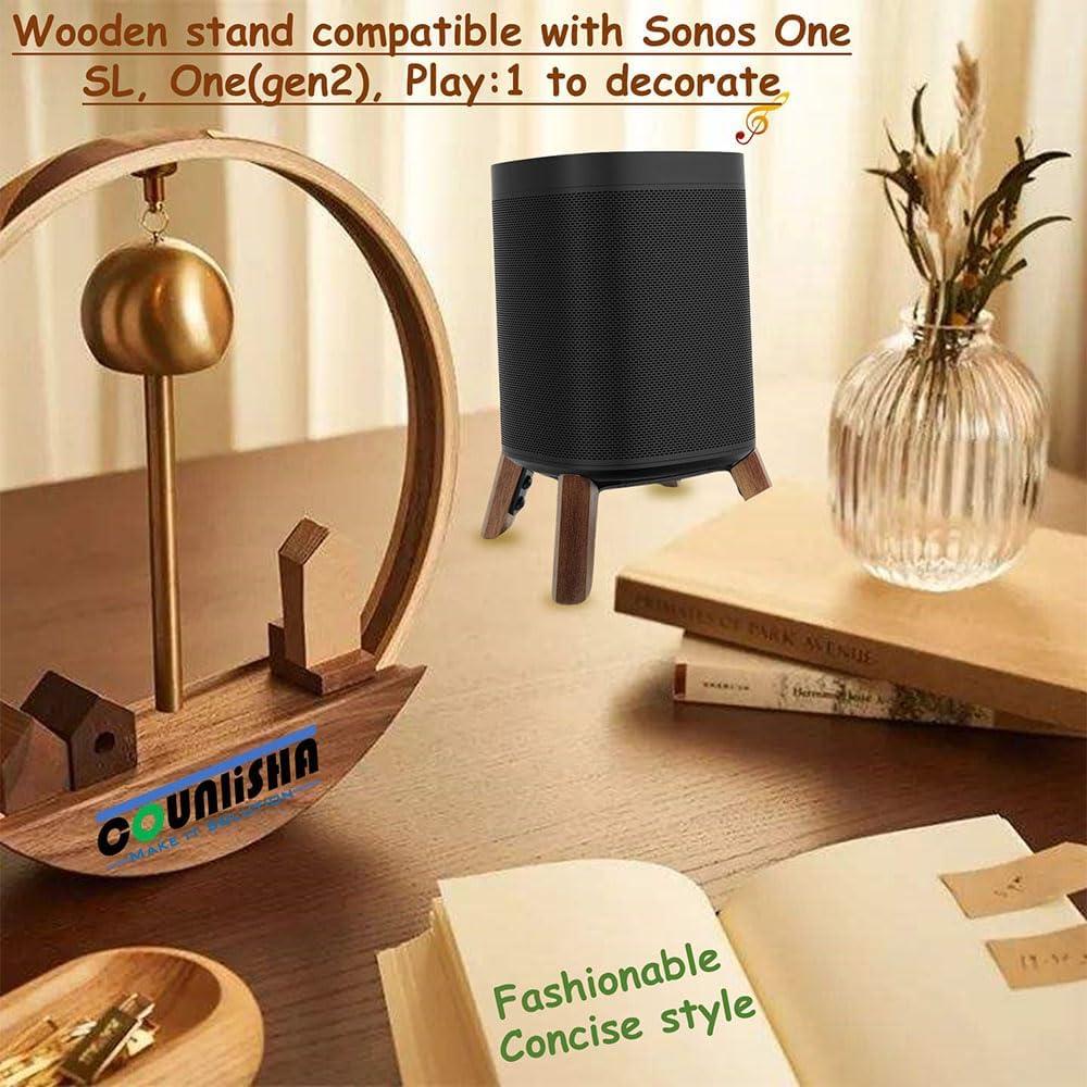 Soporte de Madera Real Yotommi para Sonos One Gen2 y Play:1