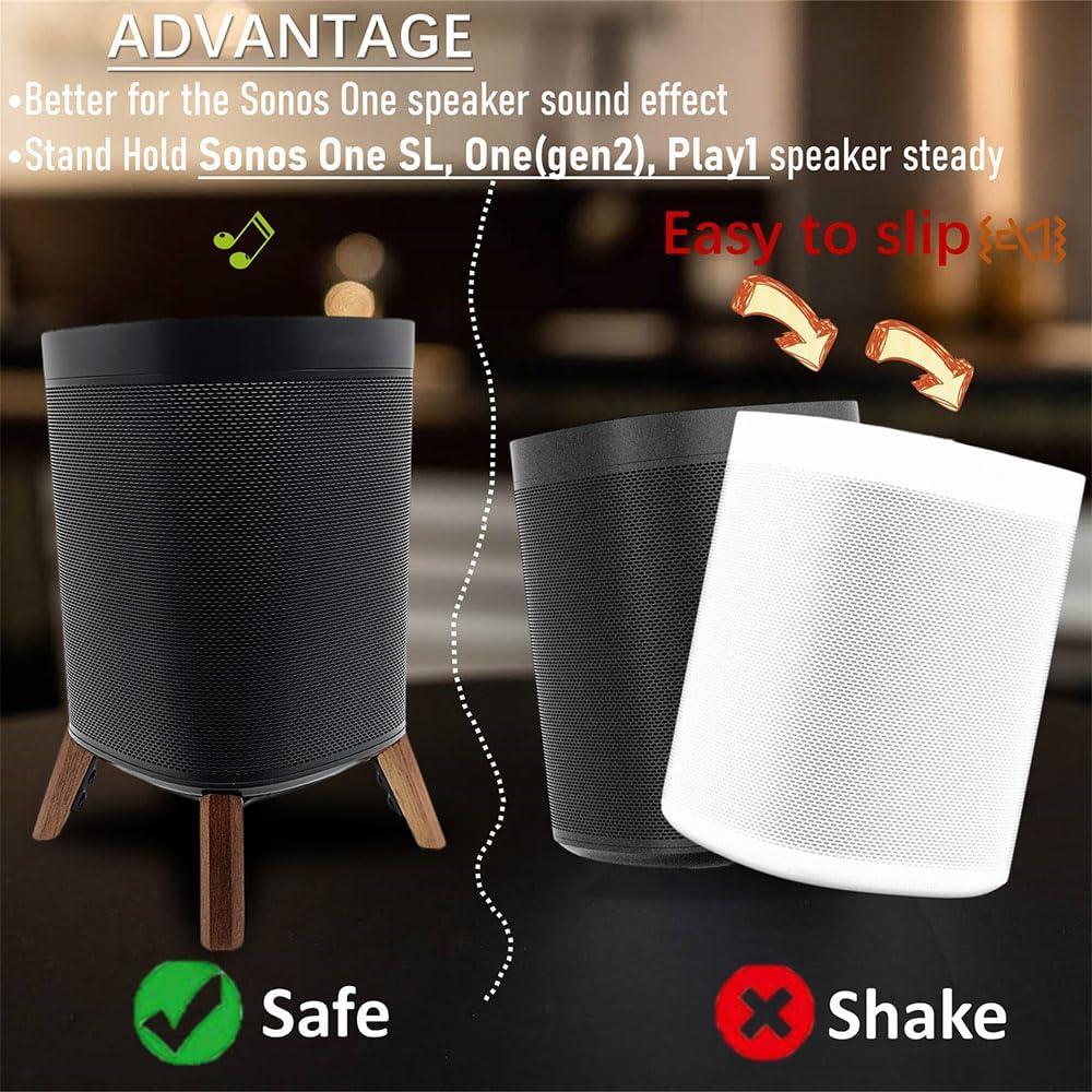 Soporte de Madera Real Yotommi para Sonos One Gen2 y Play:1