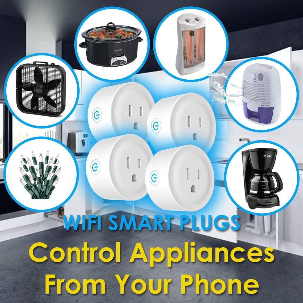 Enchufe Inteligente WiFi Deco Gear 4 Pack Compatible Alexa