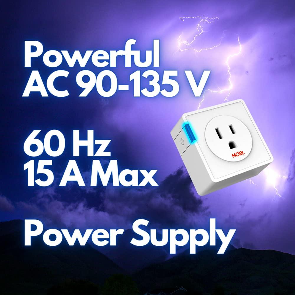 Enchufe Inteligente MOBI WiFi Mini, Compatible con Alexa y Google Home