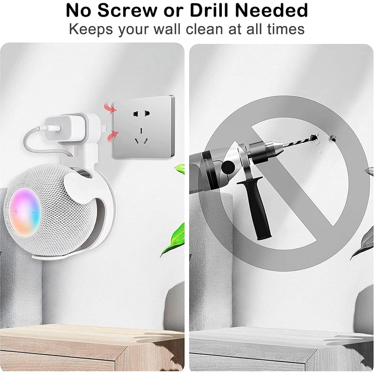 Soporte de pared VOMA para HomePod Mini - Blanco, sin tornillos