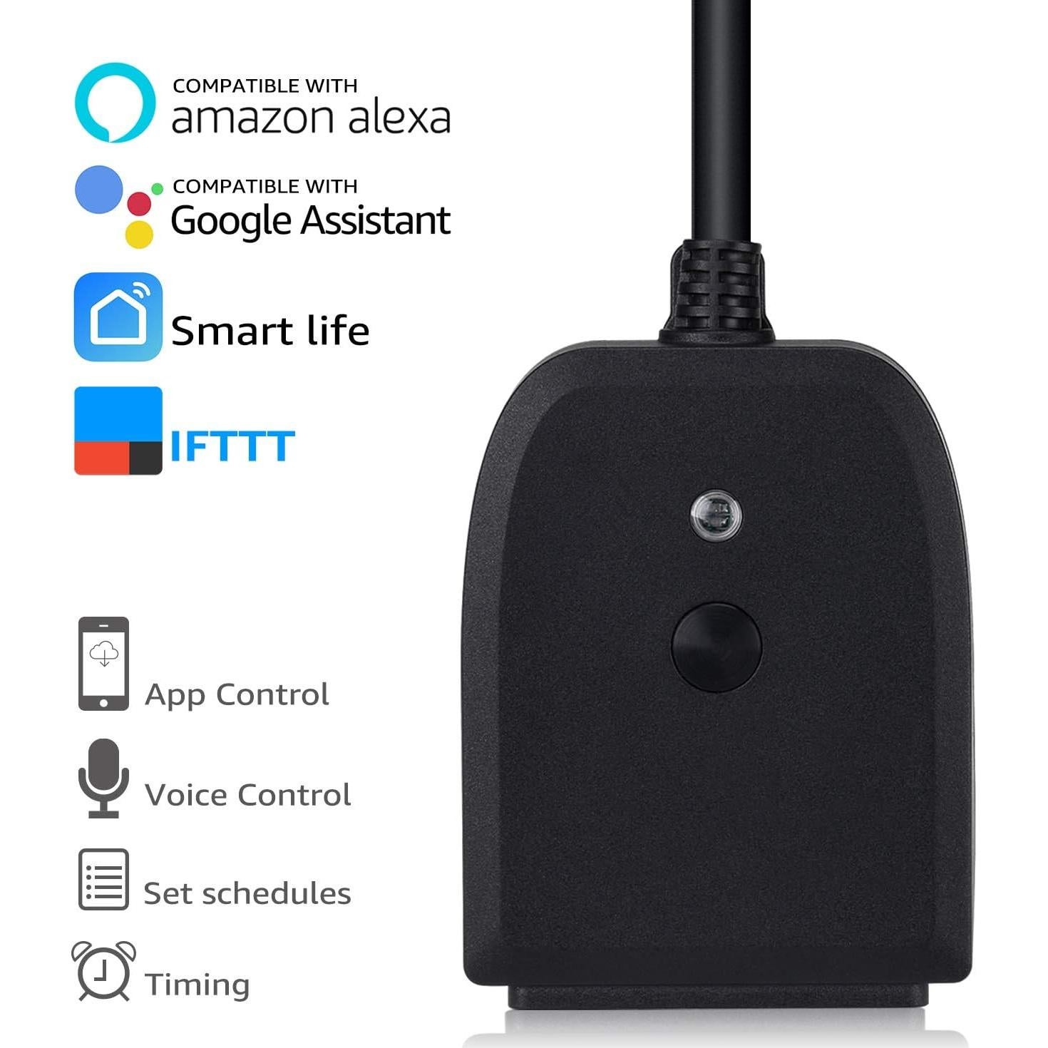 Enchufe Inteligente Exterior TORCHSTAR 2-en-1 WiFi IP44