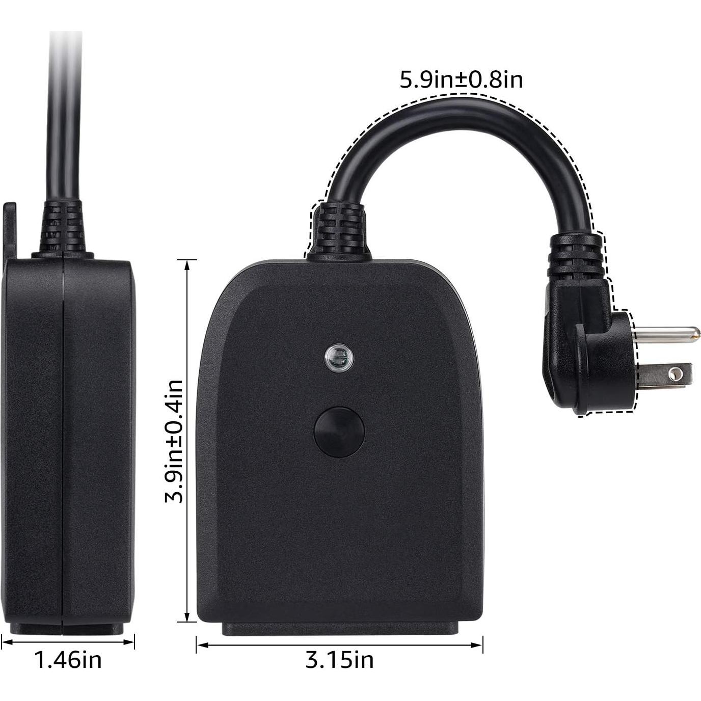 Enchufe Inteligente Exterior TORCHSTAR 2-en-1 WiFi IP44