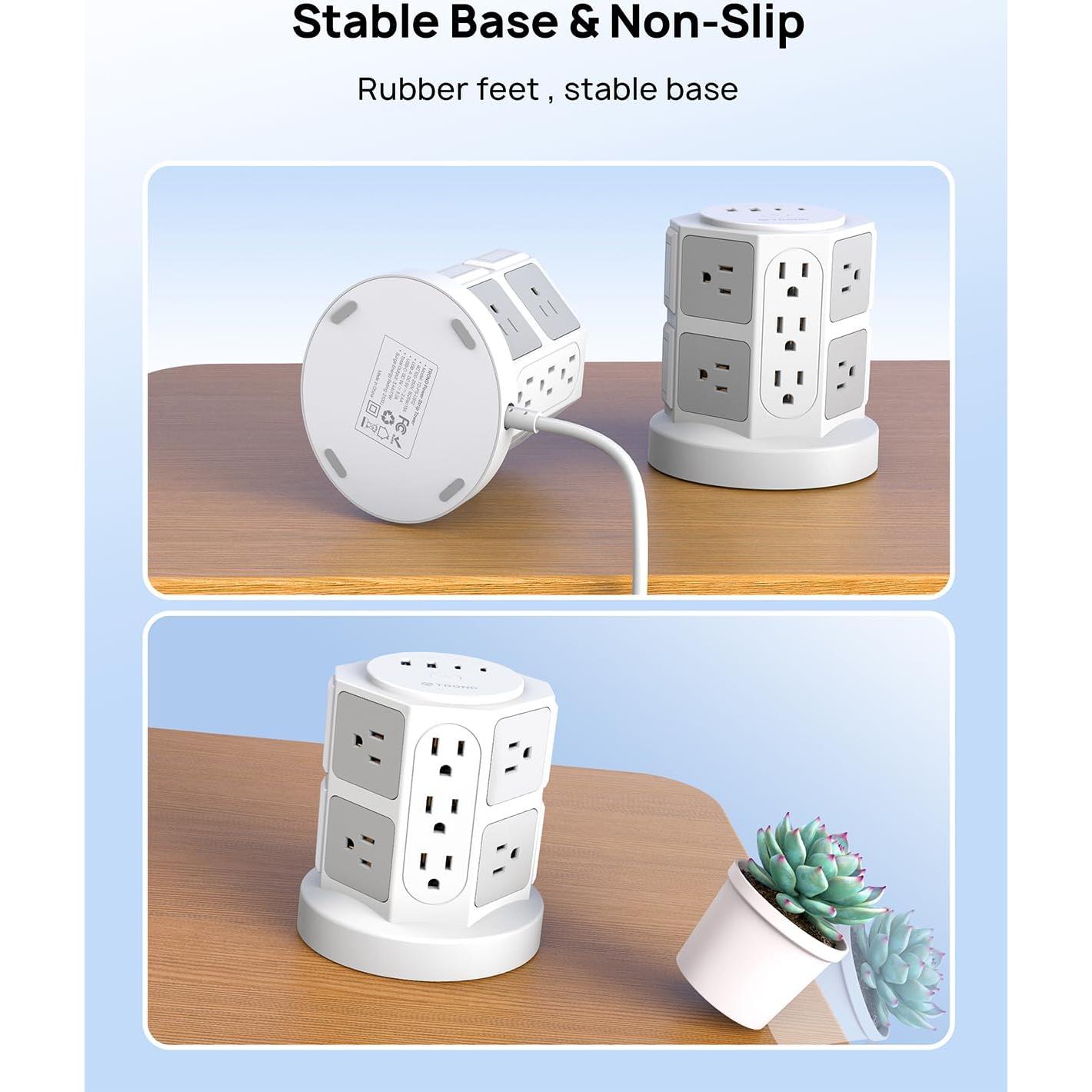 Protector de Sobretensión TROND Tower 14 Salidas 6 Pies USB-C