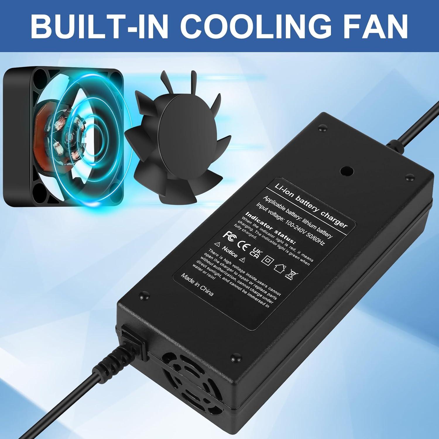 Cargador Universal 54.6V 3A para Batería de Litio 48V