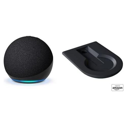 All-new Echo Dot (5th Gen, 2022 release) Bundle. Includes Echo Dot (5th Gen, 2022 release) | Charcoal & the Made For Amazon Wall Mount | Black