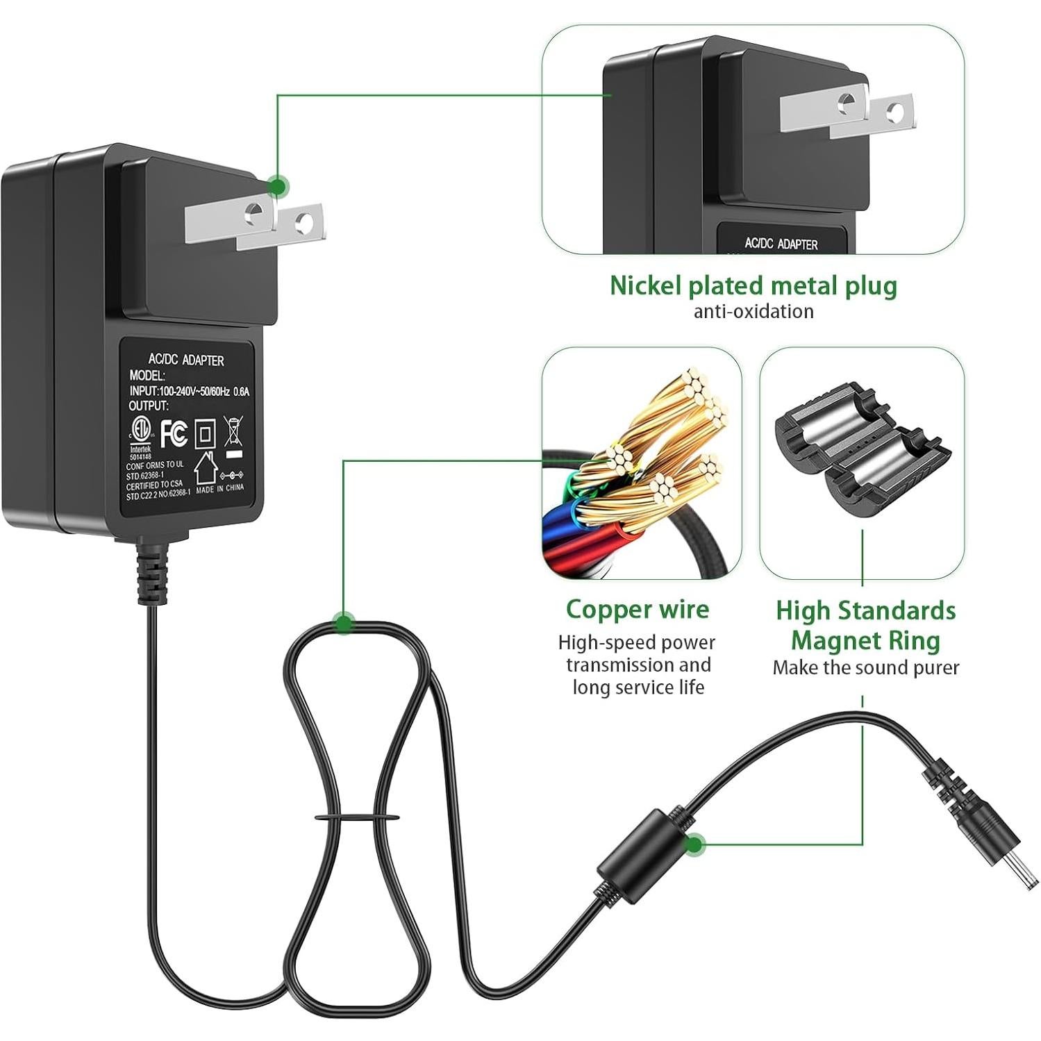 Cable de Alimentación 15W ShenZhen para Echo Dot 3ra/4ta/5ta Gen