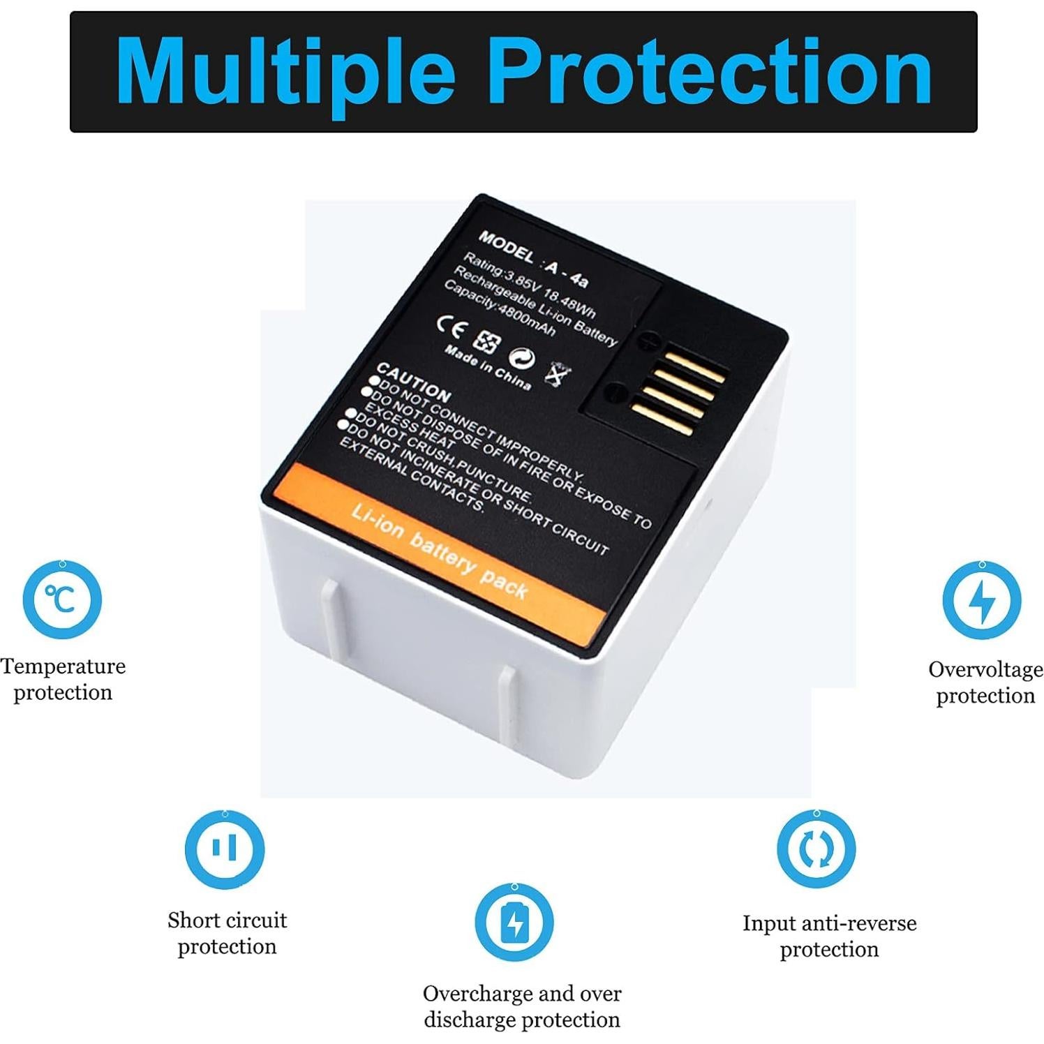 Paquete de 2 Baterías Recargables 3.85V para Arlo Pro 3/4/5/Ultra