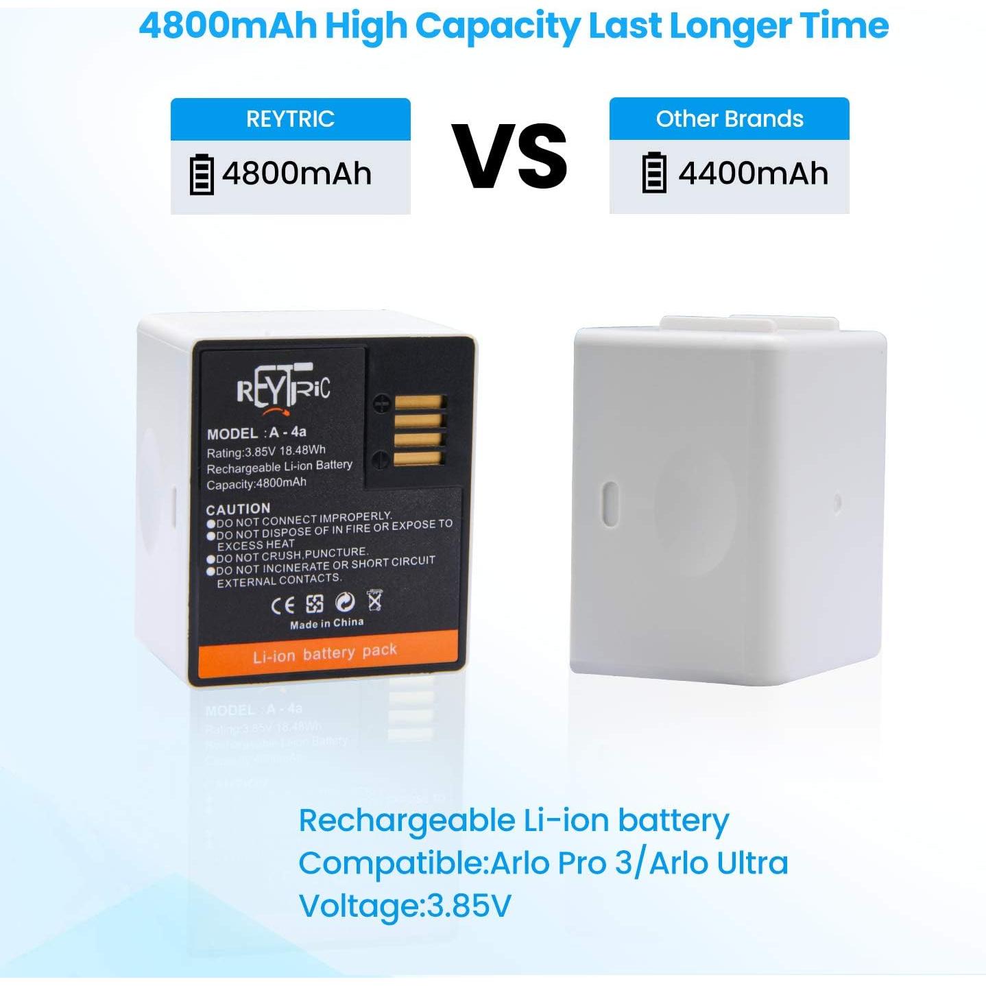 Paquete de 2 Baterías A-4a para Cámaras Arlo Pro 3/4/5S 2K