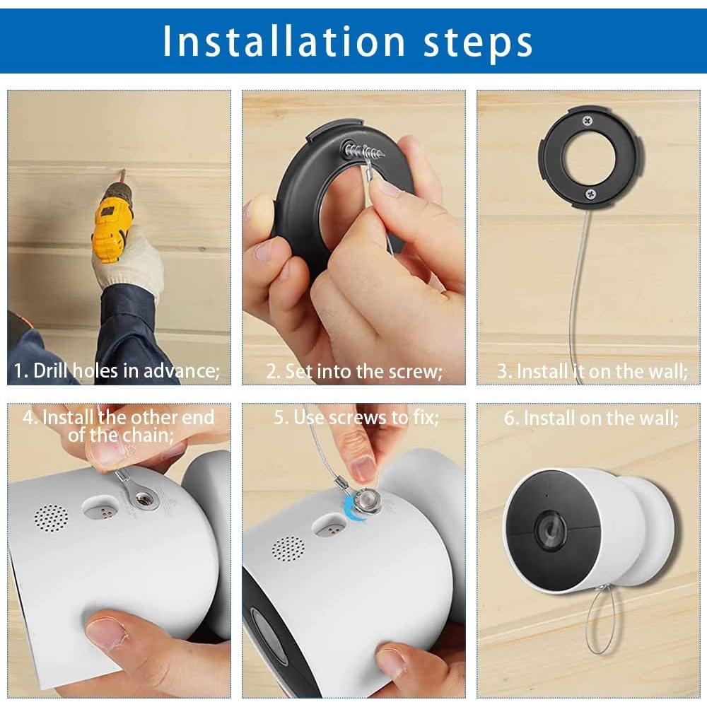 Cadena de Seguridad Anti-Caída VVHOOY para Cámaras Exteriores