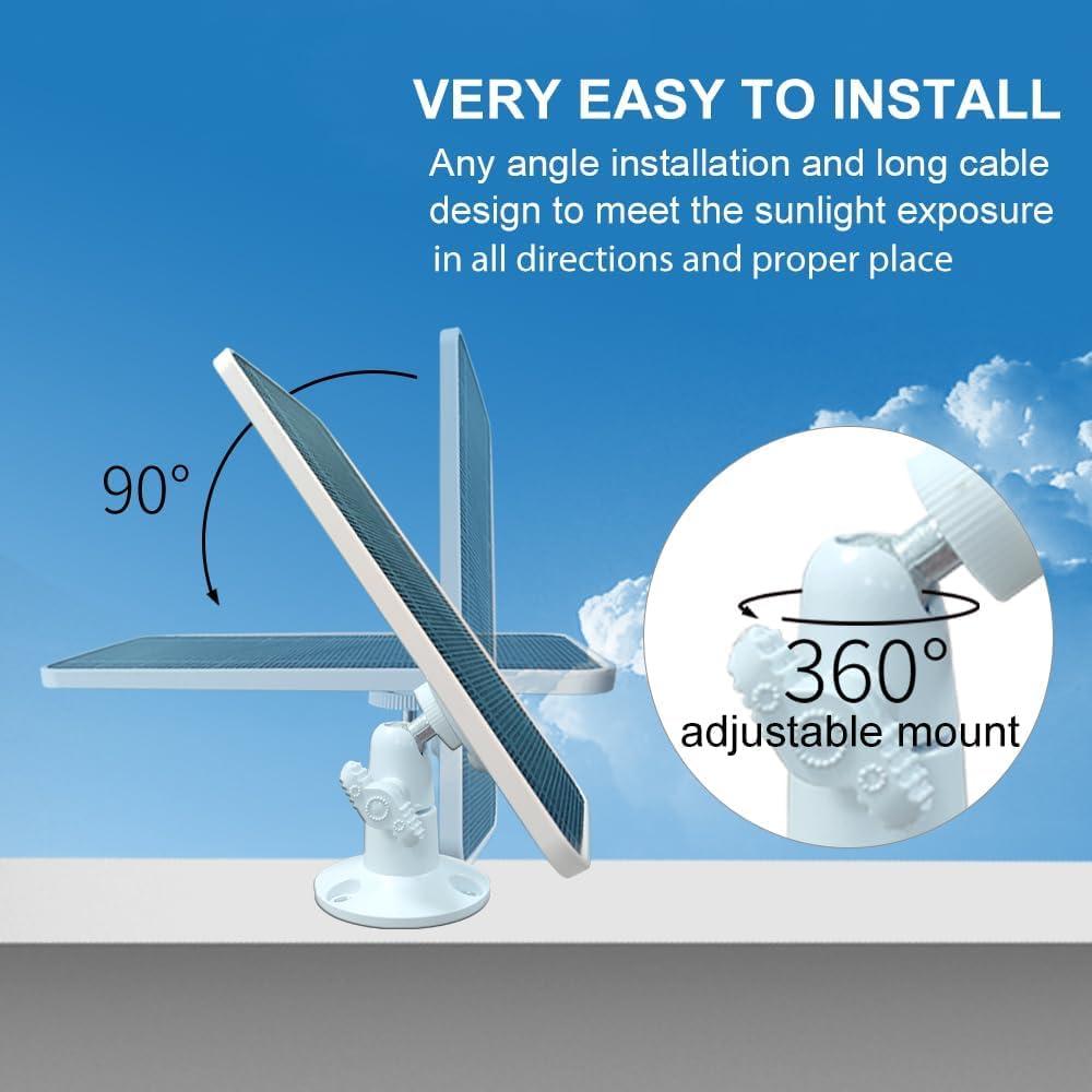 Cargador Solar JJMASEE para Arlo Essential 2K y EufyCam - 3 Pack