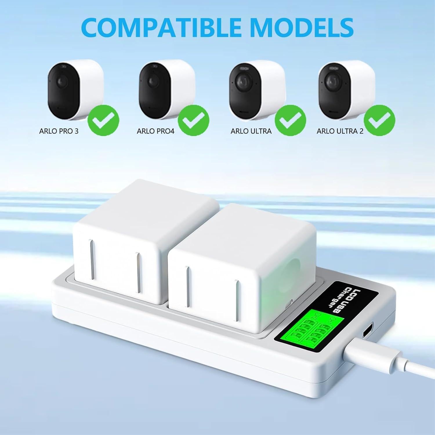 Baterías Recargables A-4a para Arlo Pro 3/4/5S 2K - Paquete de 2