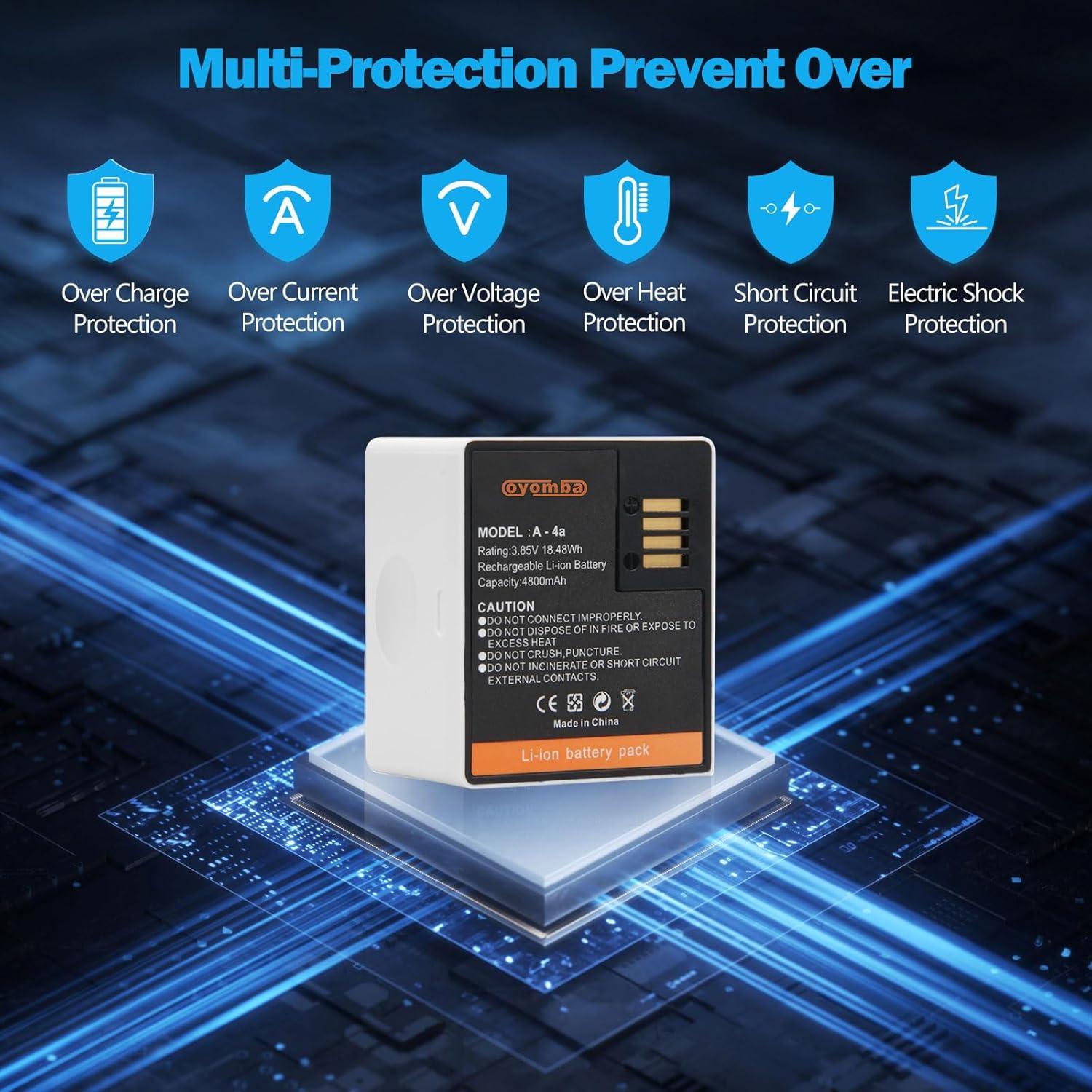 Baterías Recargables A-4a para Arlo Pro 3/4/5S 2K - Paquete de 2