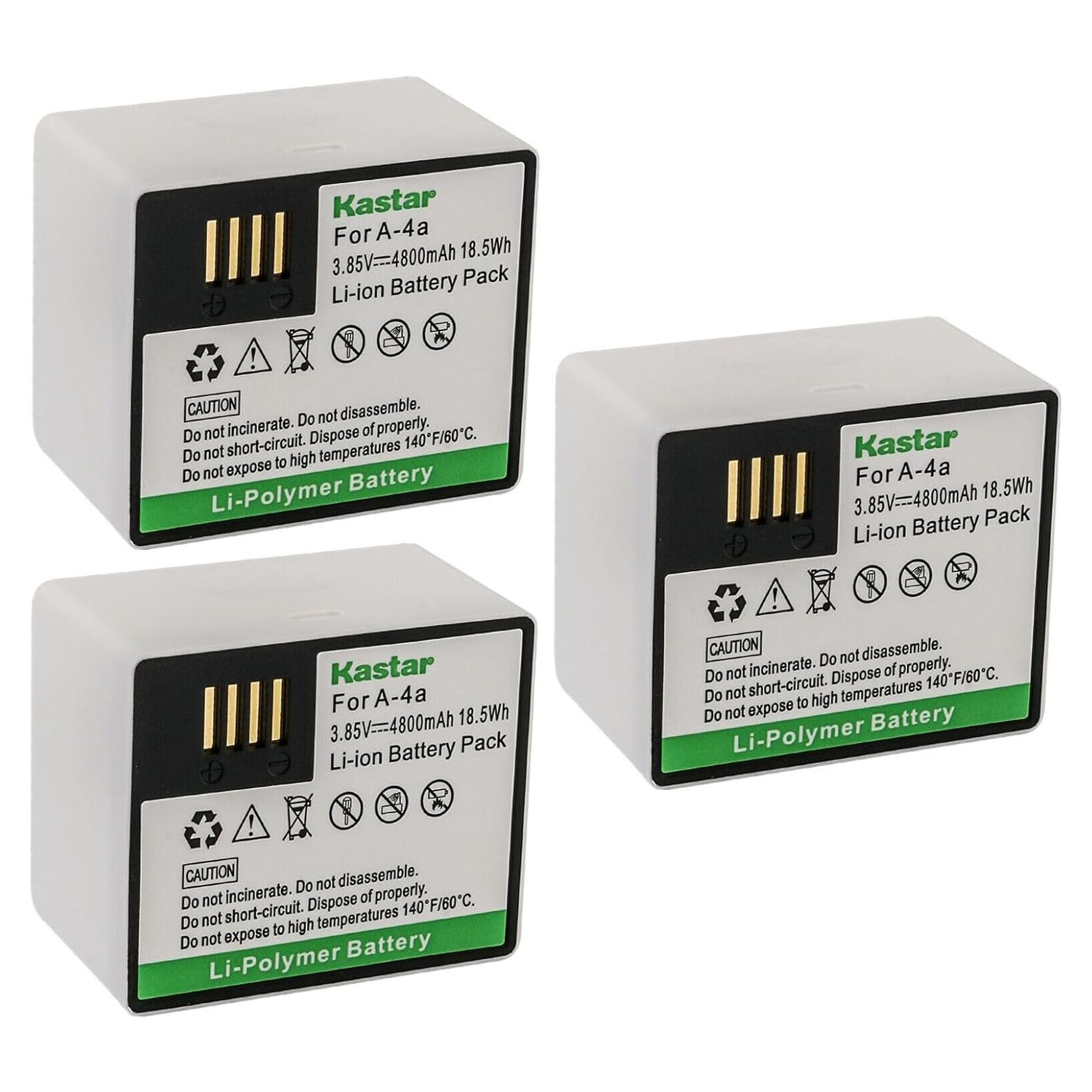 Kastar 3 Baterías Litio-Ion 4800mAh para Arlo A-4, Ultra