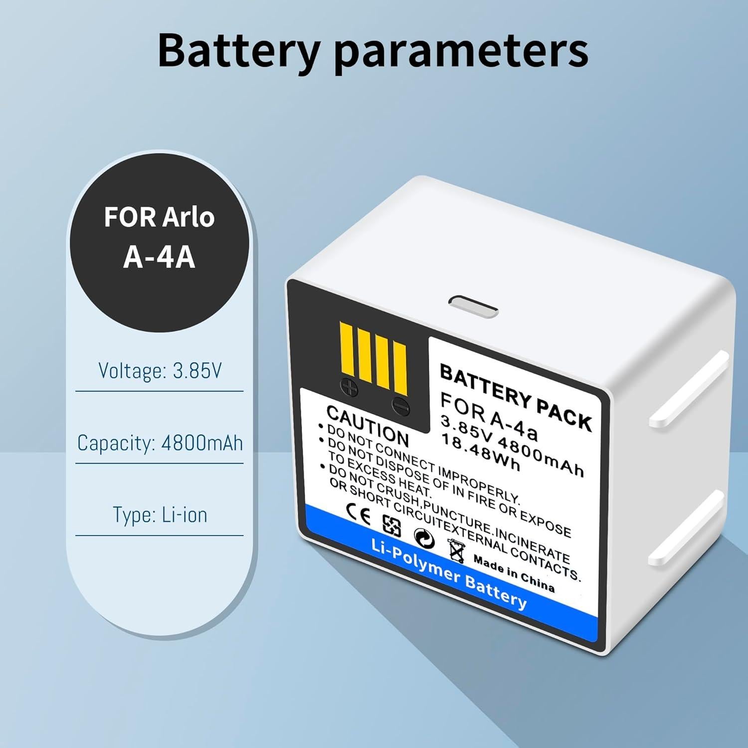 Cargadores Dual de Batería A-4A para Cámara Arlo Pro 3/4/Ultra