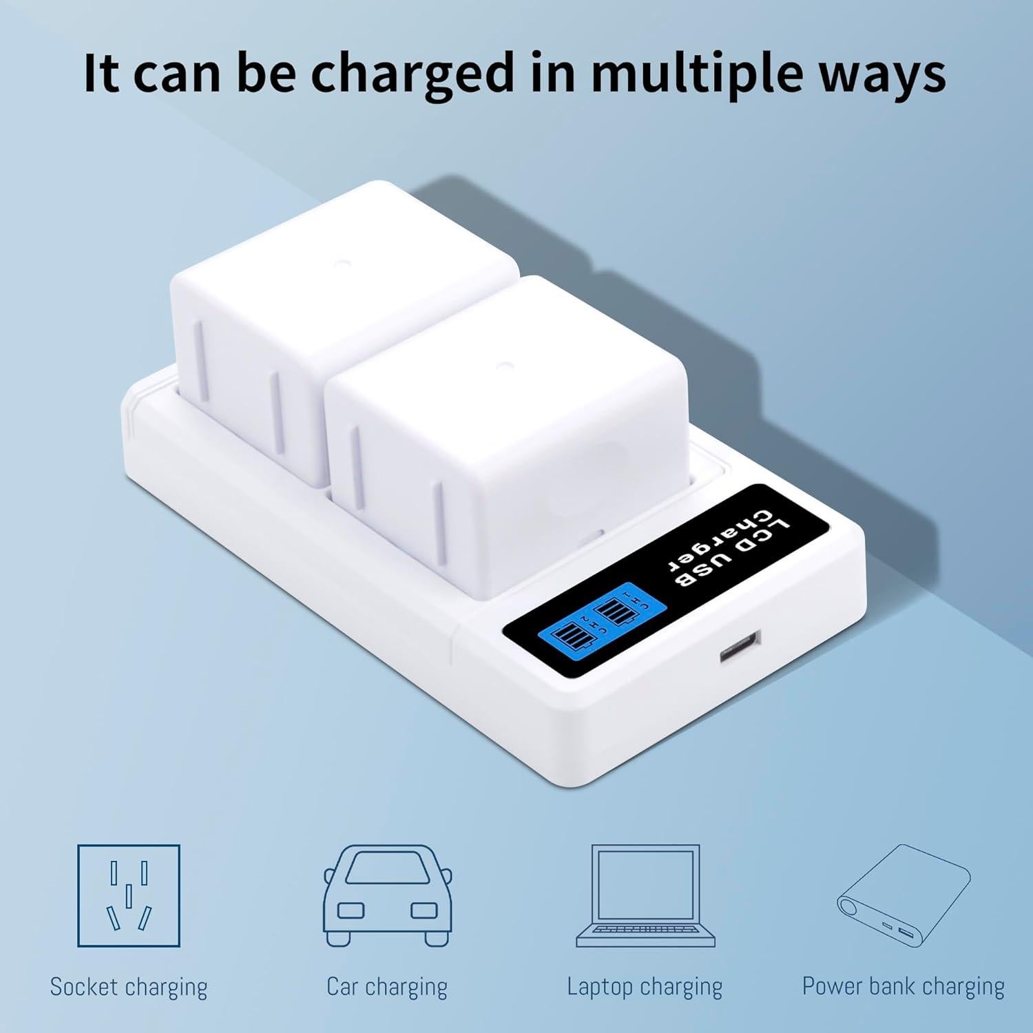 Cargadores Dual de Batería A-4A para Cámara Arlo Pro 3/4/Ultra