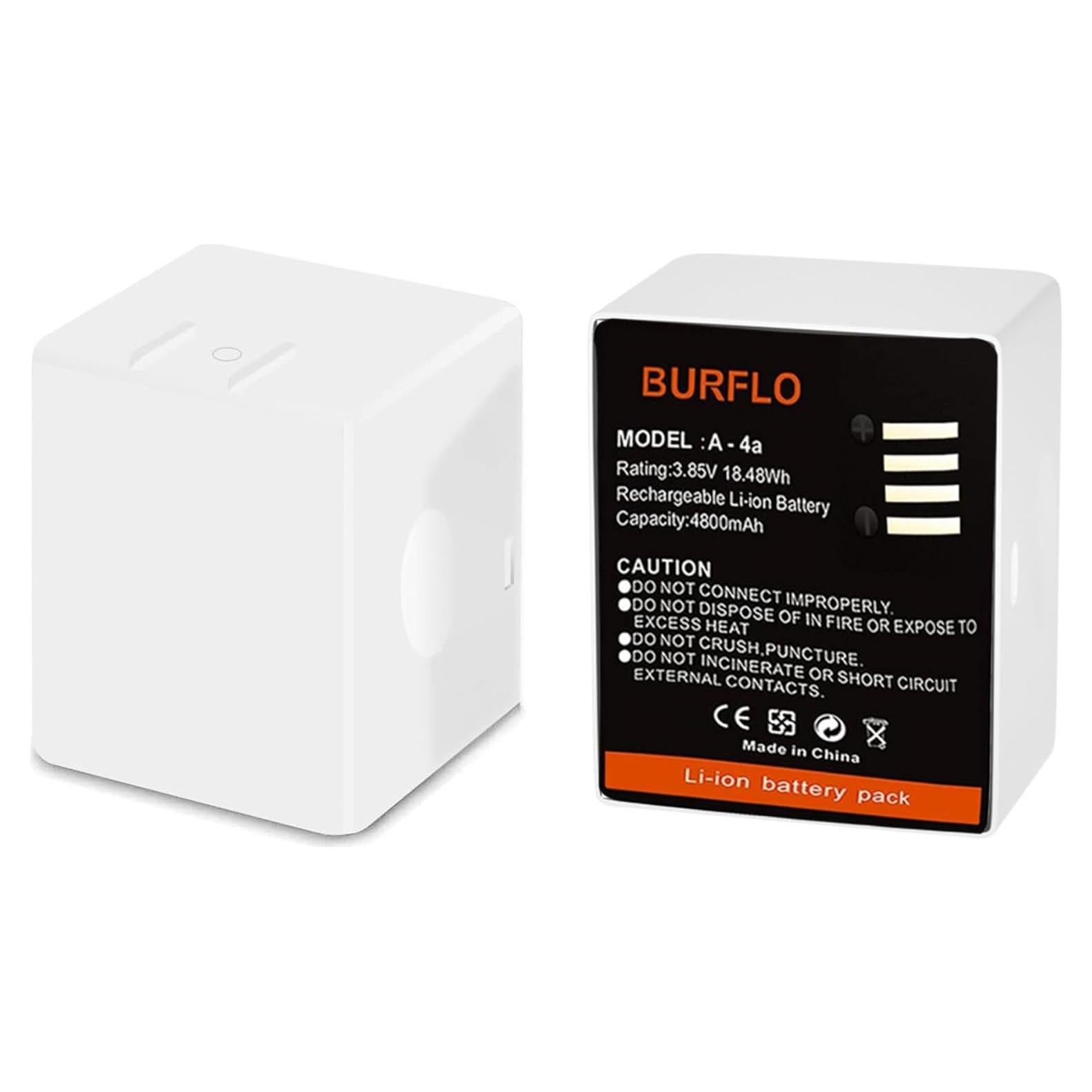 Paquete de 2 Baterías Recargables BURFLO 4800mAh para Arlo