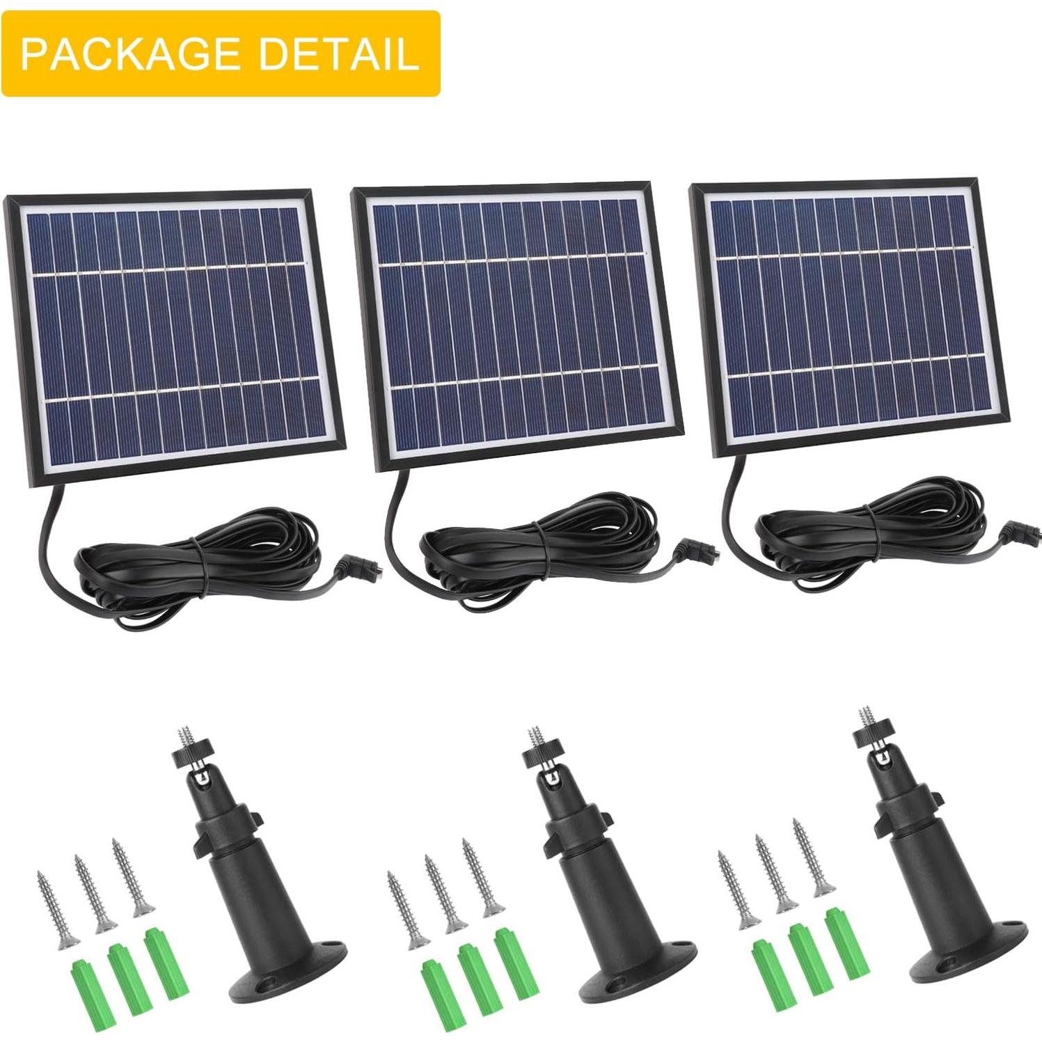 Panel Solar iTODOS para Cámaras Arlo Pro y Pro2 - 3 Paquete, 2600mAh