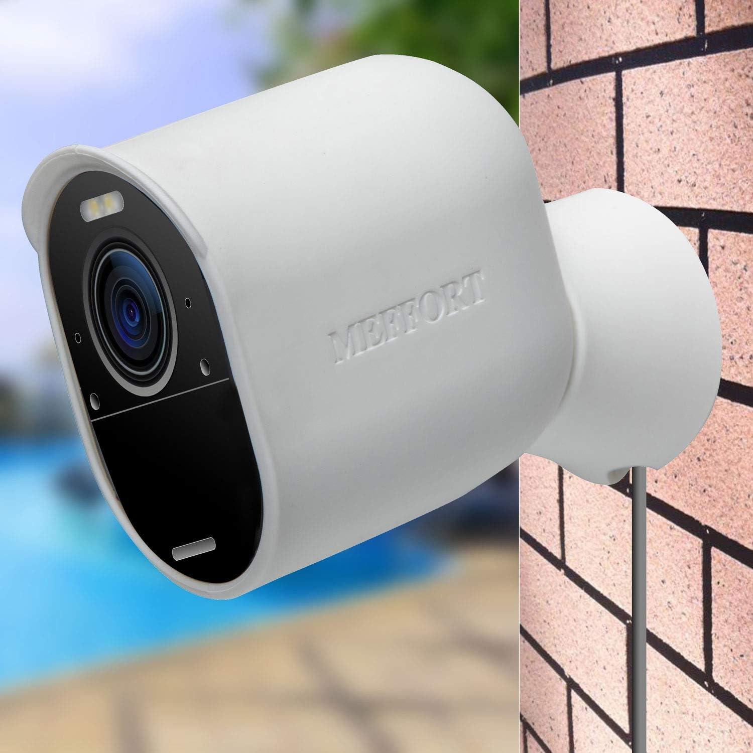 Funda de Silicona Meffort Inc para Cámaras Arlo - 3 Paquete Blanco