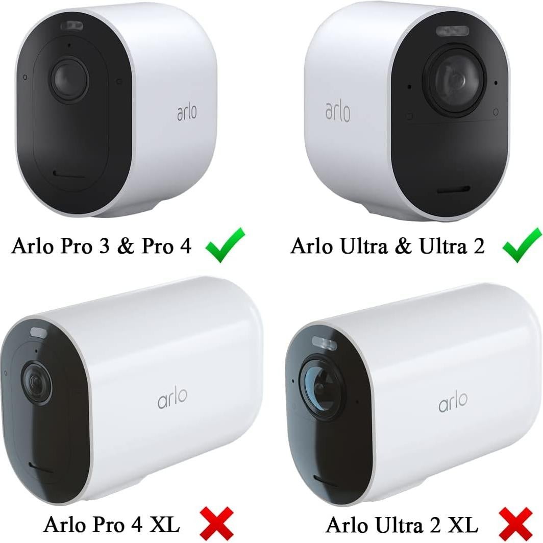 Funda de Silicona Meffort Inc para Cámaras Arlo - 3 Paquete Blanco