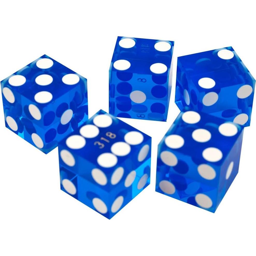 Dados de Casino Azul 19 mm Trademark Poker Grado A