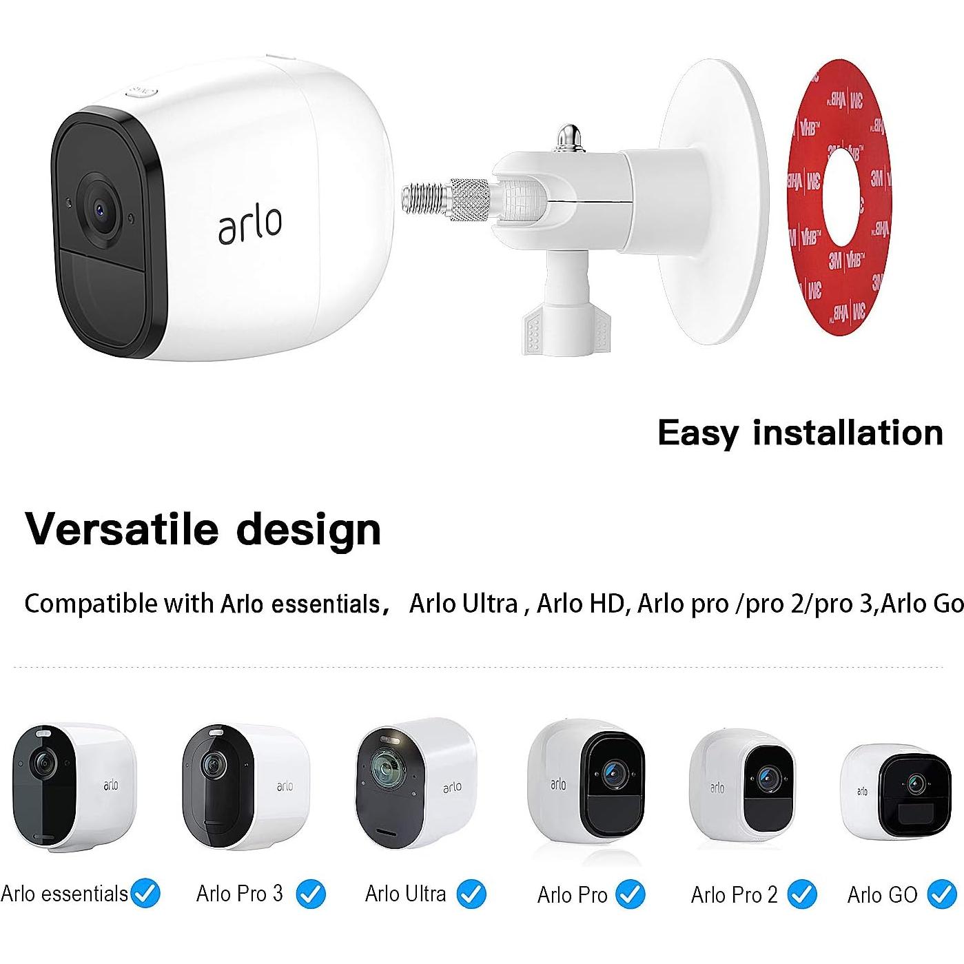 Soporte Adhesivo para Cámara HOLACA - 2 Pack, Sin Tornillos