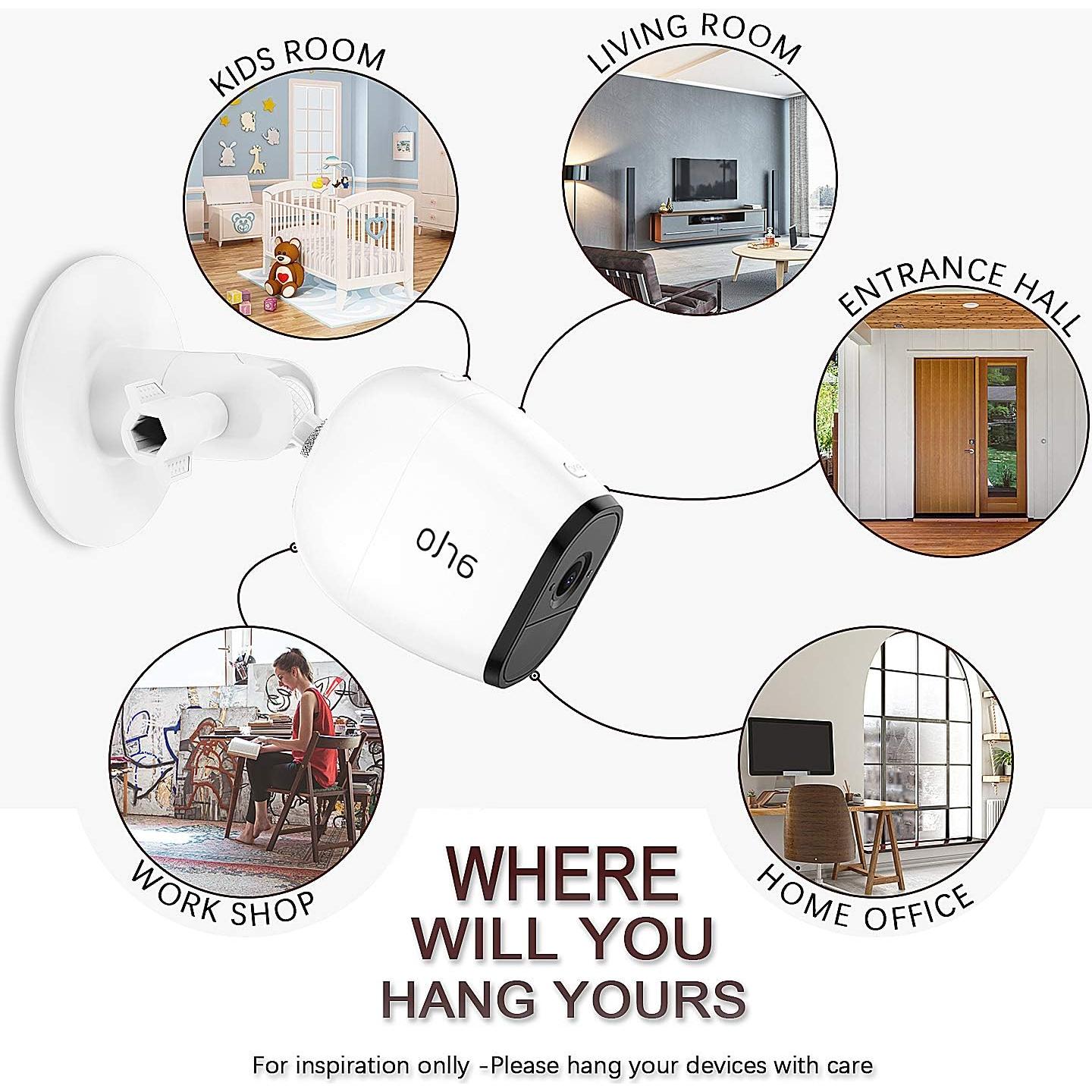 Soporte Adhesivo para Cámara HOLACA - 2 Pack, Sin Tornillos