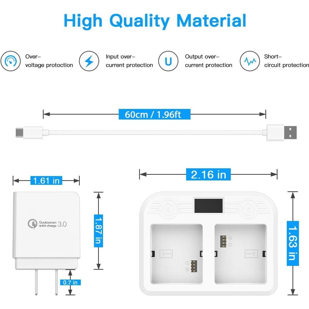 Estación de Carga Doble HOLACA para Baterías Arlo Pro 3/Ultra