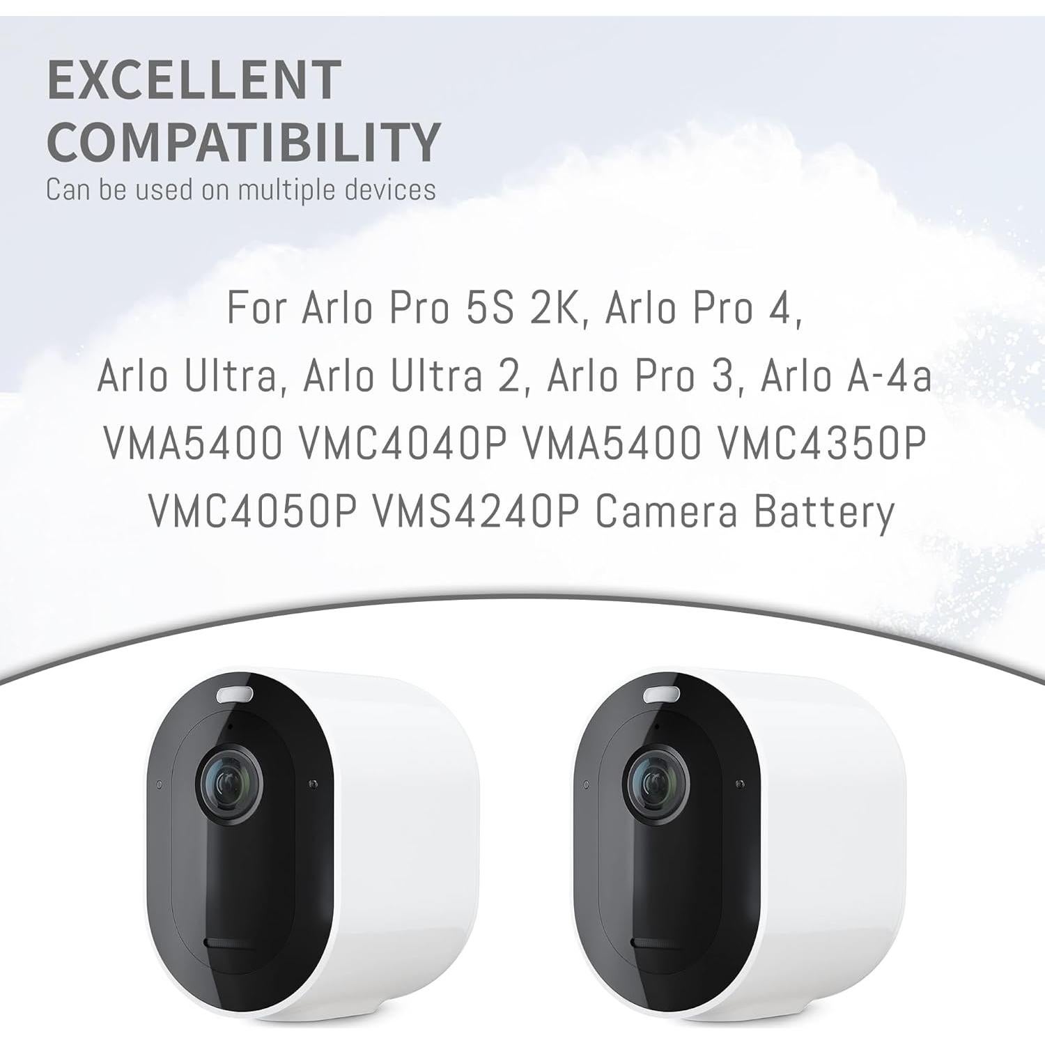 Paquete de 2 Baterías A-4a DFTIM para Arlo Pro 3/4/Ultra