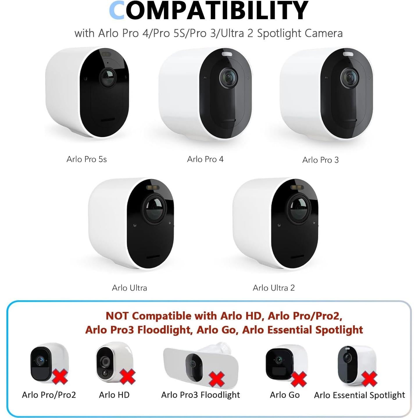 Cables de Carga Magnéticos Arlo Pro 5S 2K - Paquete de 2, 3m