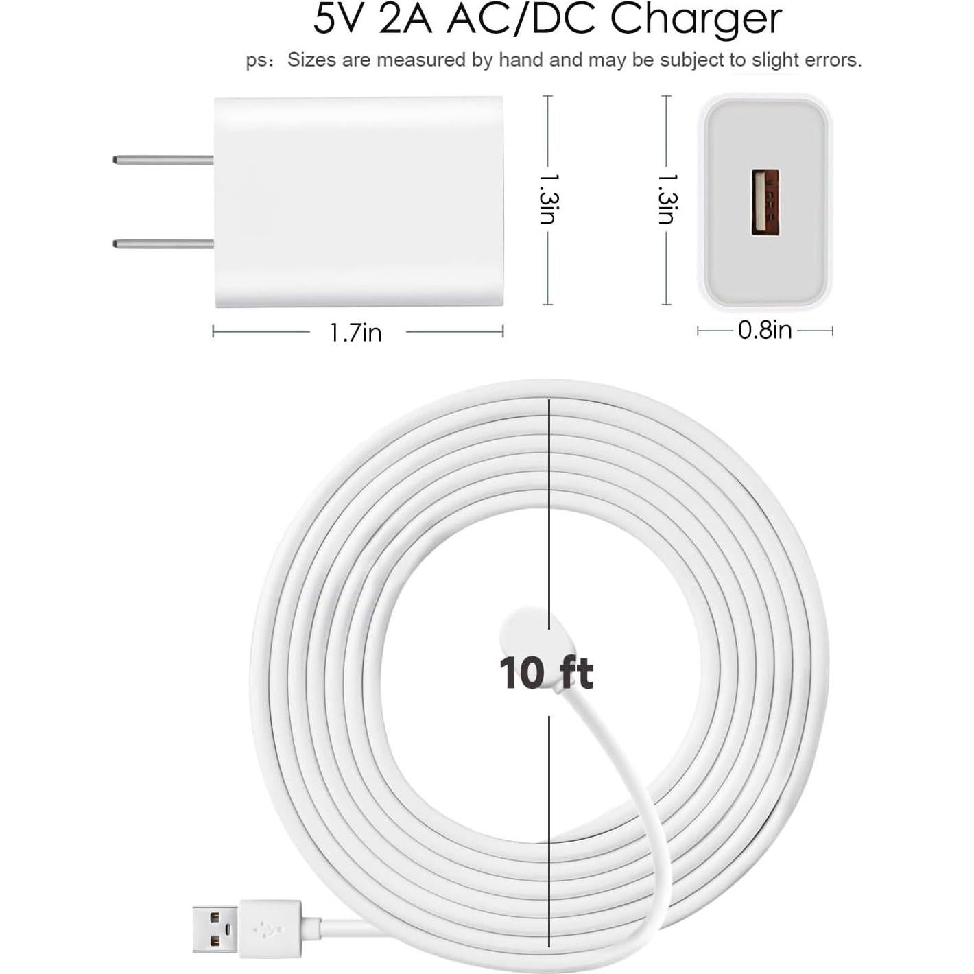 Cables de Carga Magnéticos Arlo Pro 5S 2K - Paquete de 2, 3m