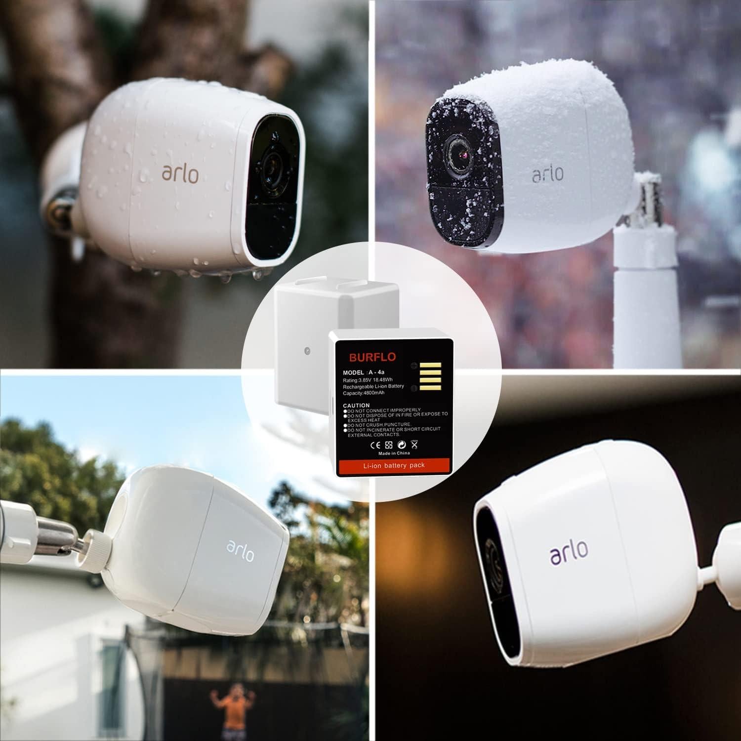 Paquete de 2 Baterías Recargables Arlo Pro 5 2K/5S 2K 4800mAh