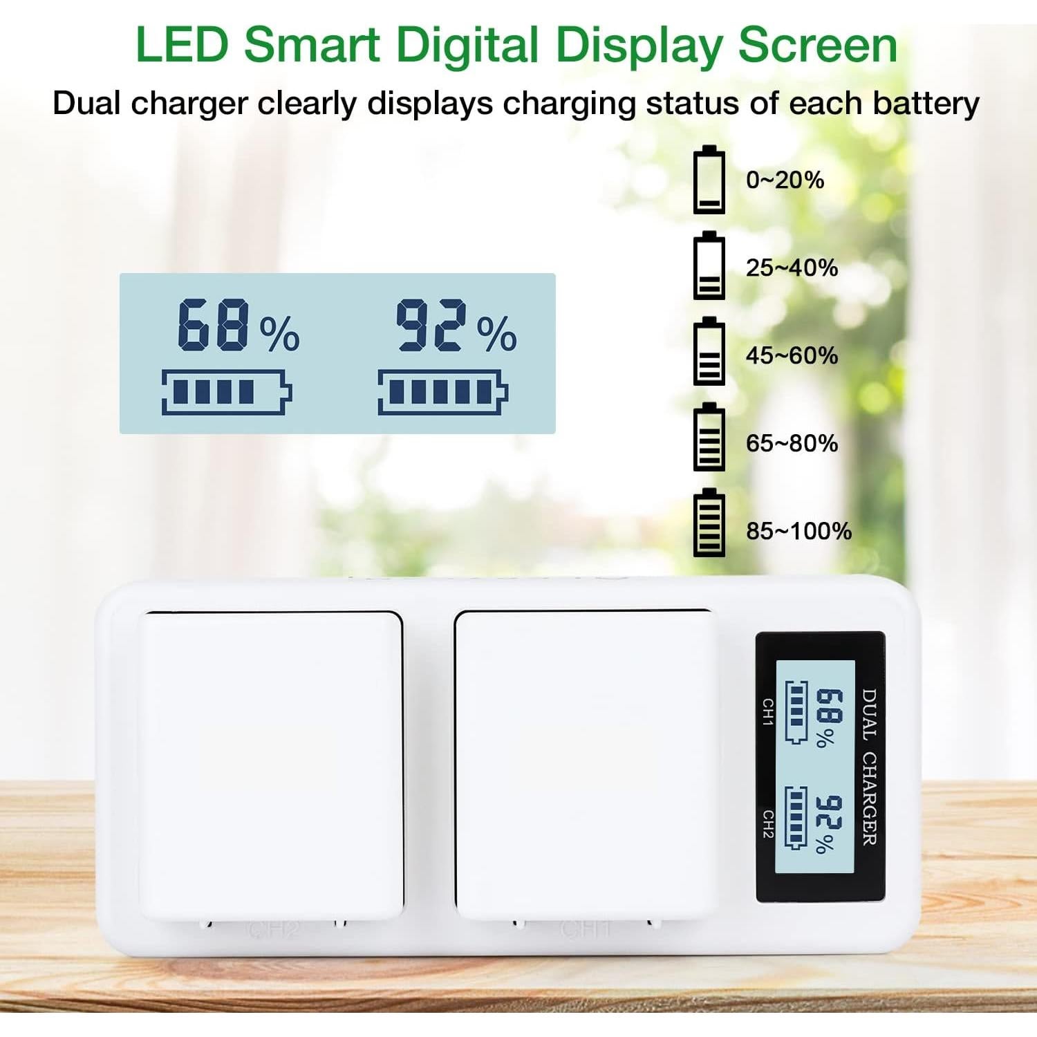 Cargador Dual para Baterías Arlo Pro 3/4/5S/Ultra 2 - LED