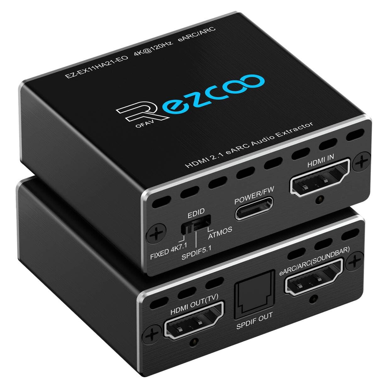 Extractor de Audio HDMI 2.1 EZCOOTECH 4K@120Hz eARC SPDIF