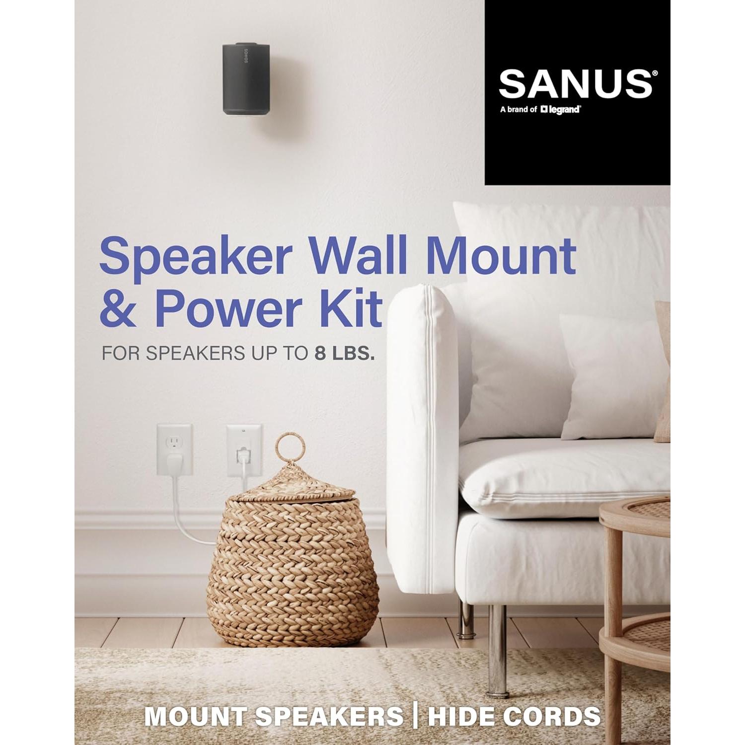 Soporte de Pared para Altavoces Sanus OSWM3IWP-B1 Ajustable