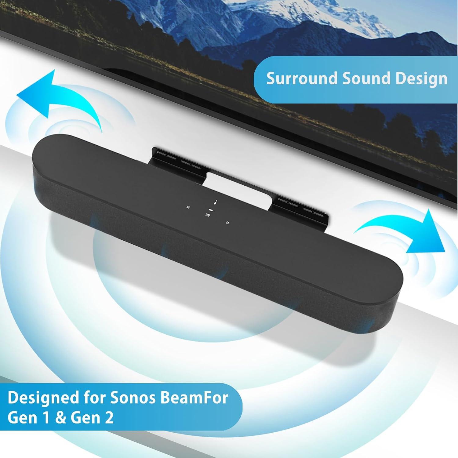 Soporte de Pared para Barra de Sonido Sonos Beam Negro
