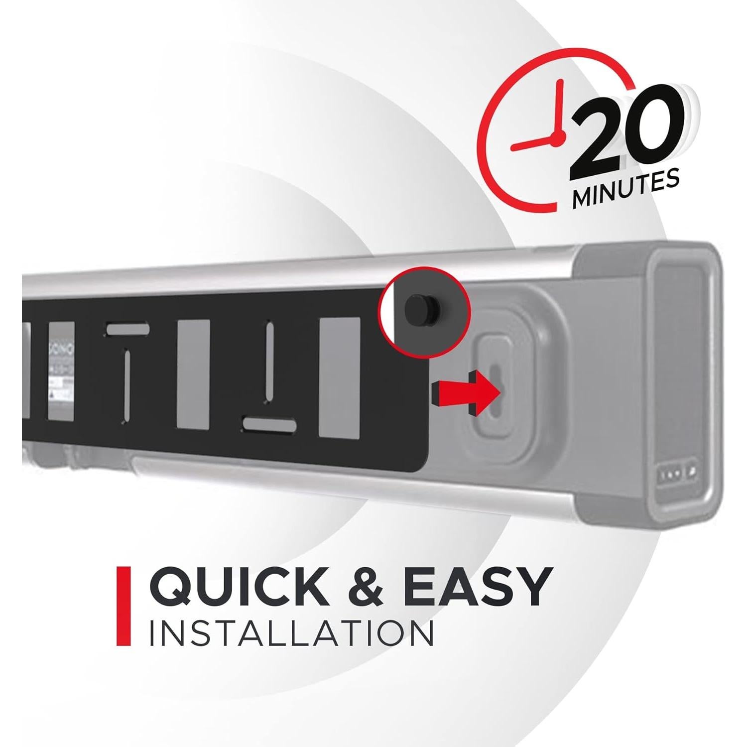 Soporte de Pared Soundbass para Sonos Playbar - Incluye Herramientas