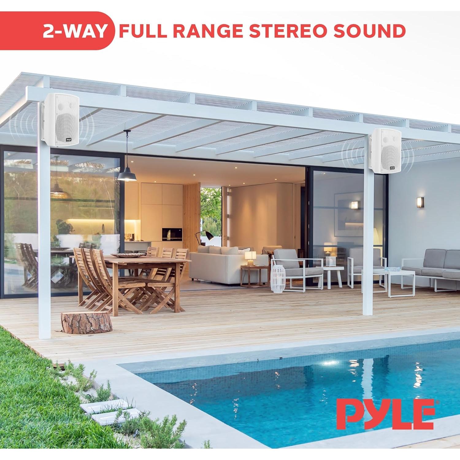 Altavoces Pyle PDWR61BTWT 6.5" Bluetooth Impermeables (2 Pzs)