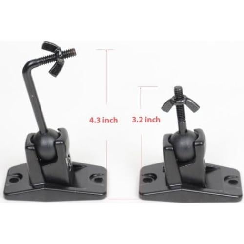 Soporte de Altavoz VideoSecu MS40B2 para Pared y Techo Negro