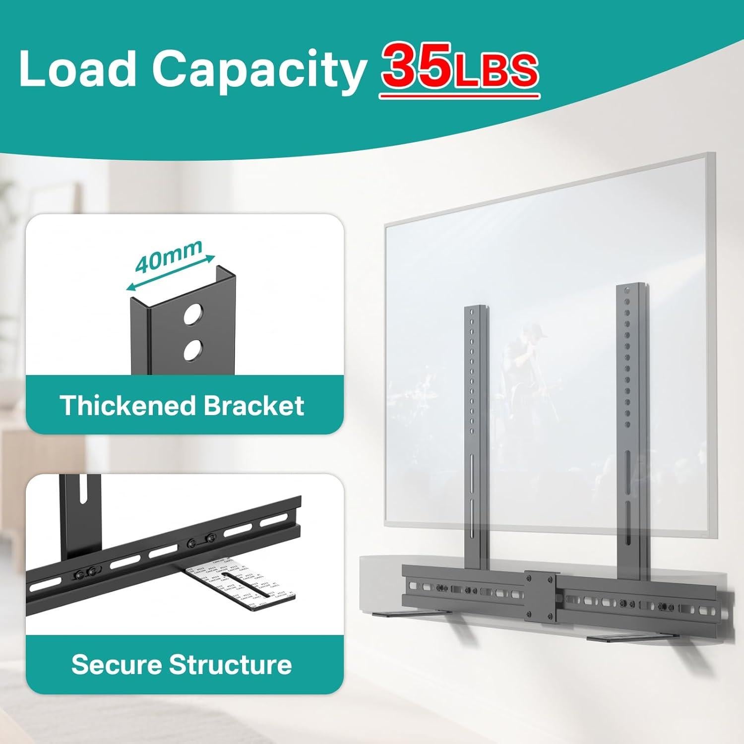 Soporte de Barra de Sonido Notiela para TV Sonos Beam - 15.88 kg