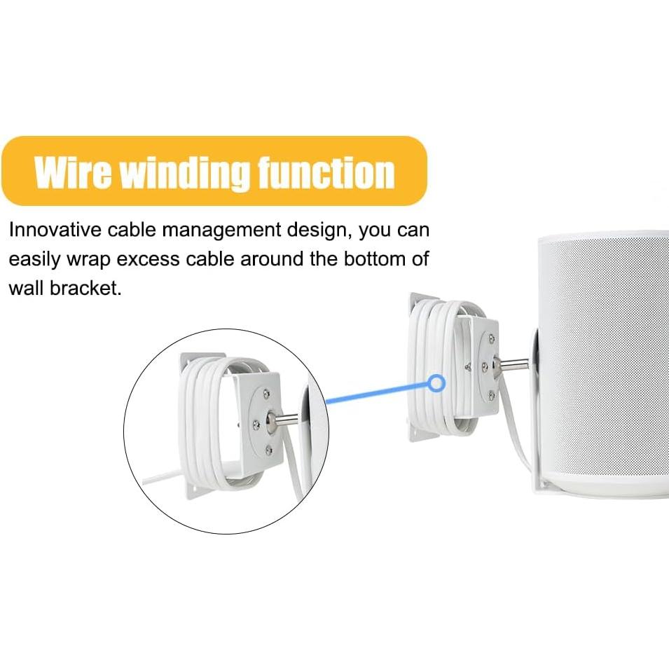 Soporte de Pared Metálico Shinar para Sonos Era 100 Blanco - Ajustable 360°