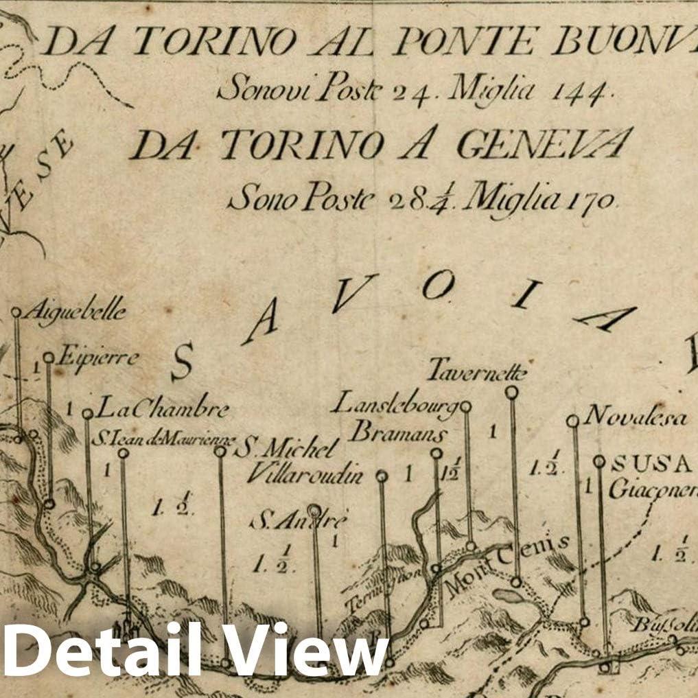 Mapa Histórico Vintage Francesco De Caroly 254x112cm