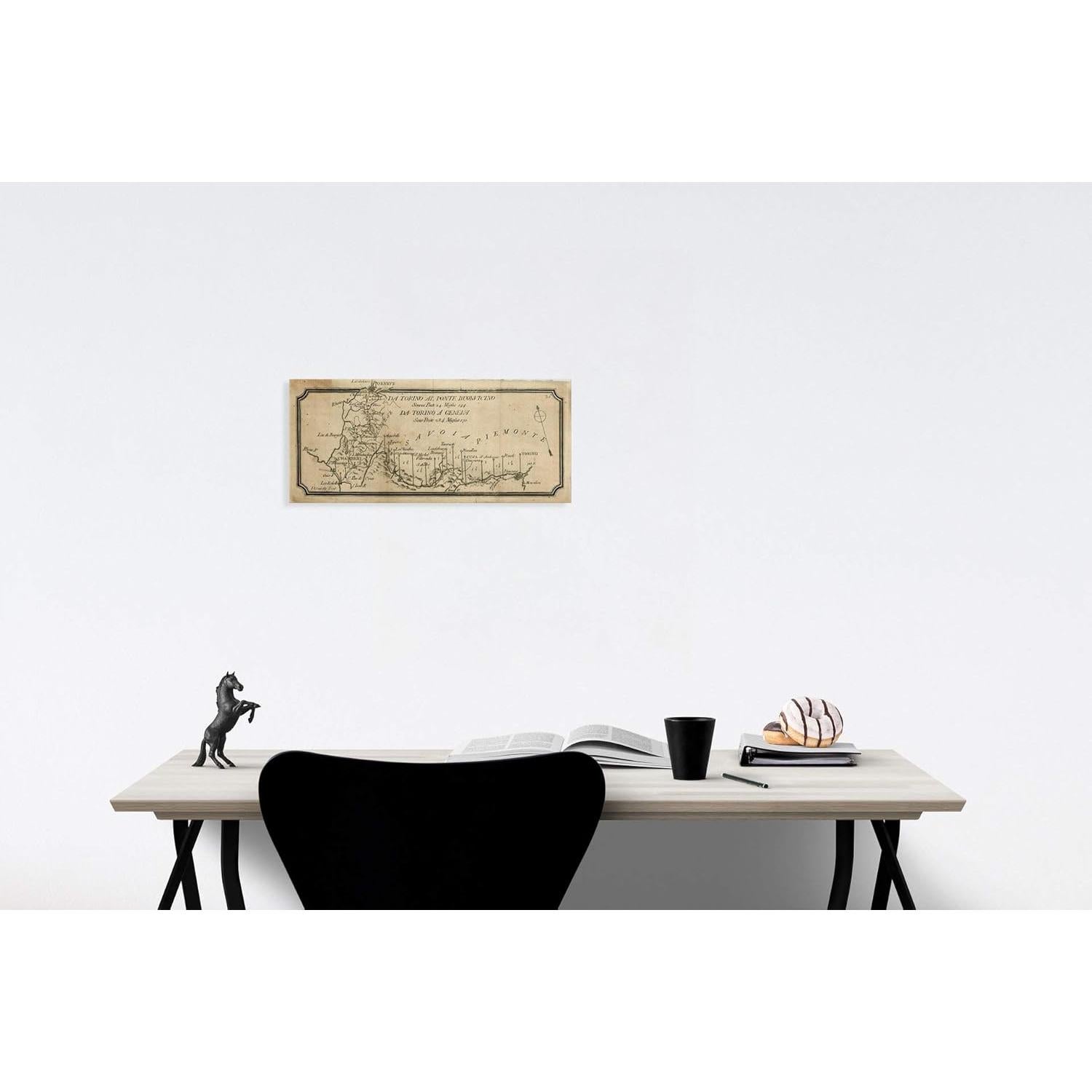 Mapa Histórico Vintage Francesco De Caroly 254x112cm