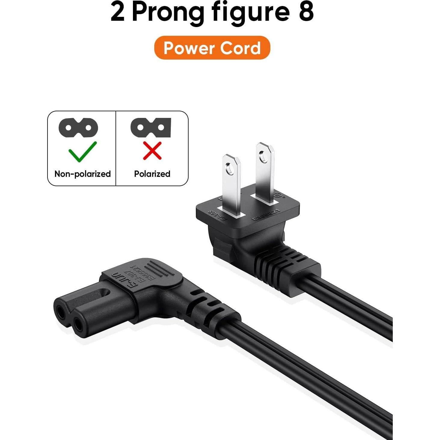 Cable de Alimentación en Ángulo 3 Metros CableCreation 18 AWG