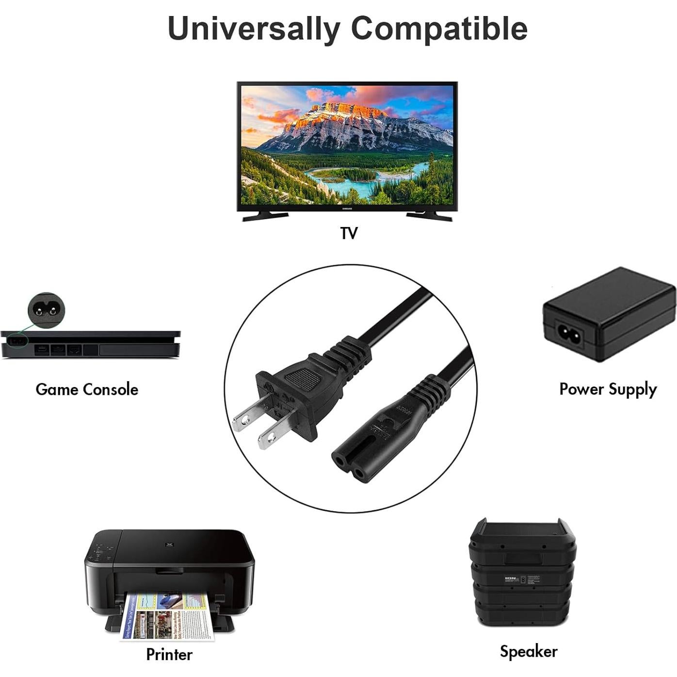 Cable de Alimentación 3.66m TPLTECH para Consolas y TV