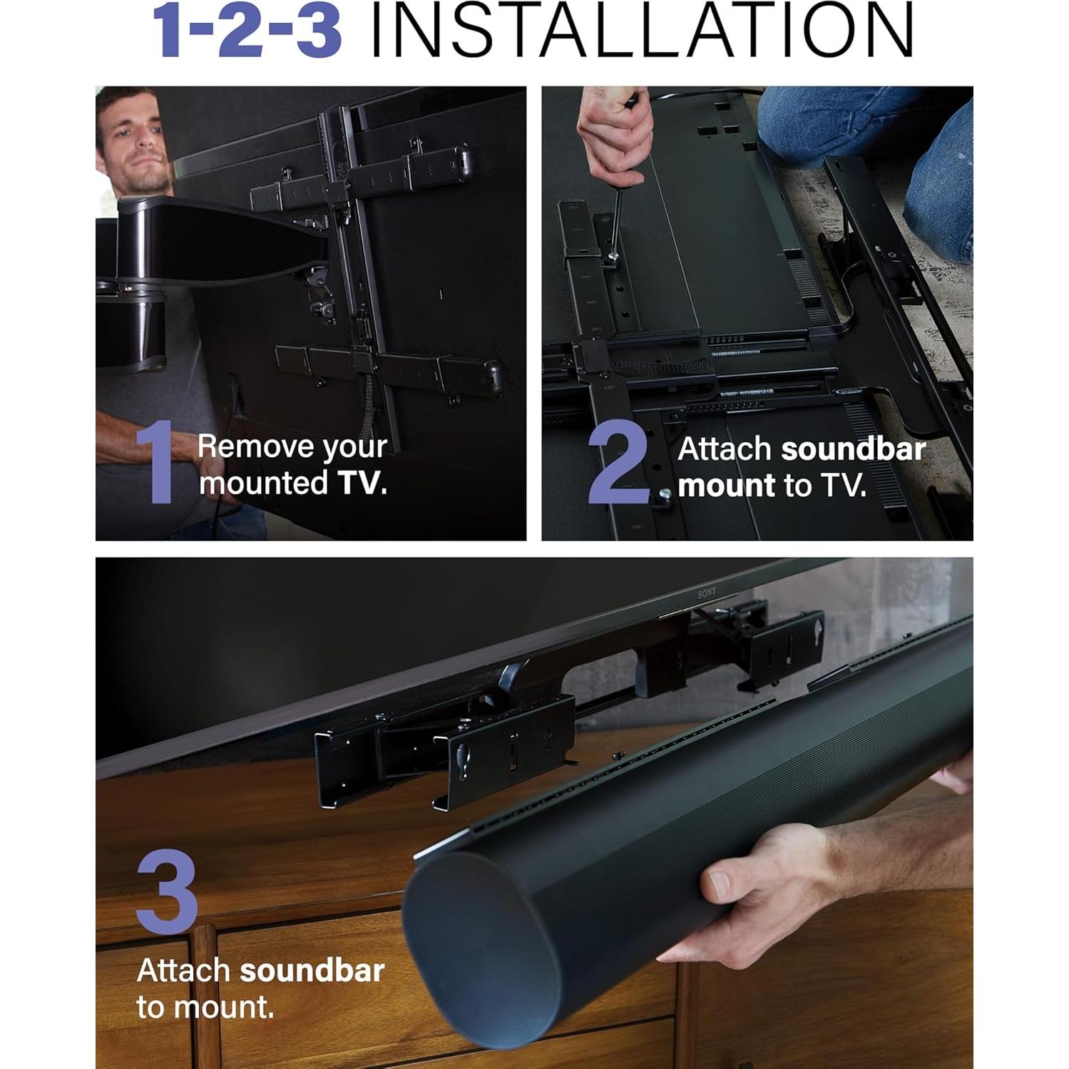 Soporte de barra de sonido SANUS para Sonos Arc - Ajustable 50-90"